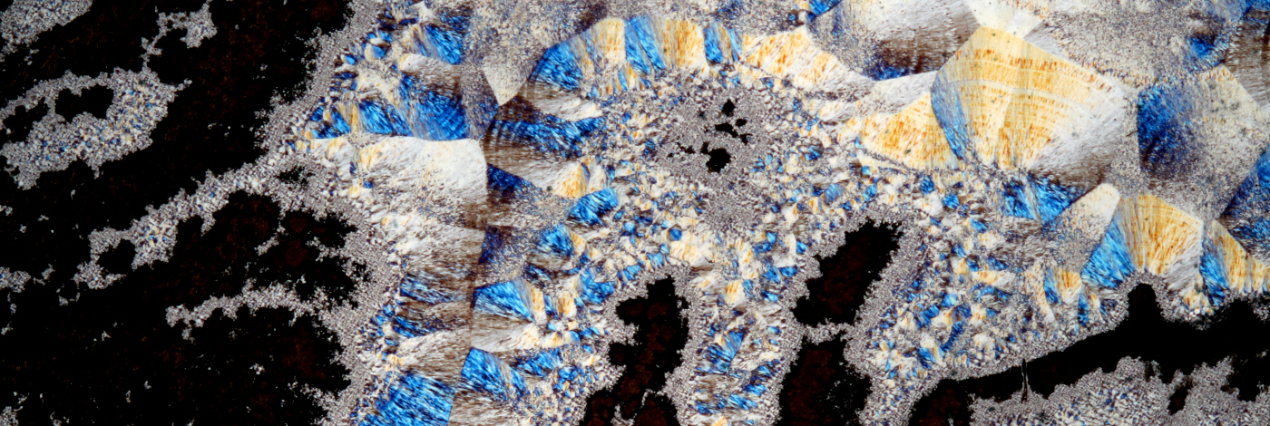 thinsection macro-photograph of plume agate