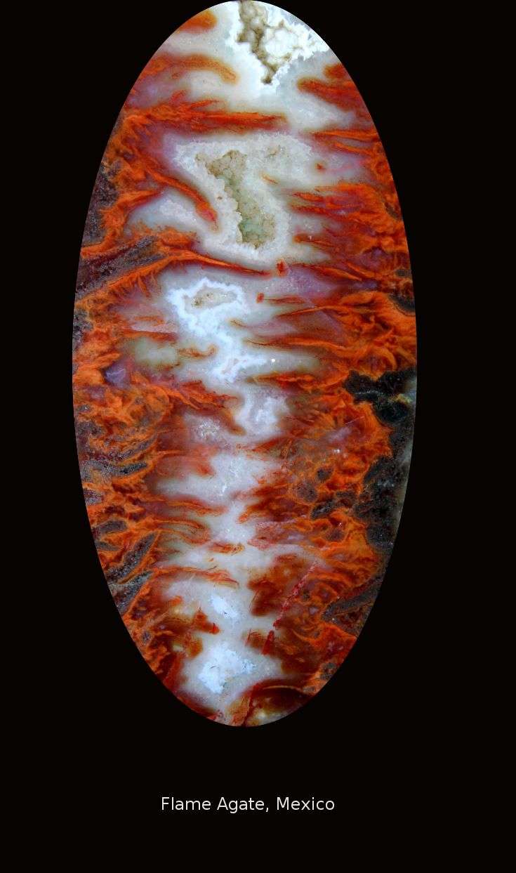 Seam agate with very strong plame pattern